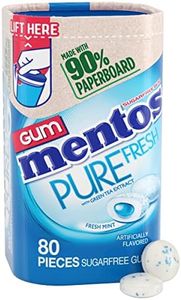 Mentos Pure Fresh, Fresh Mint Sugar Free Gum With Xylitol Sweetener, Paperboard Bottle, 80 Pieces