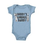 Daddy's Garage Buddy - Tools Mechanic Bodysuit (Light Blue, Newborn)