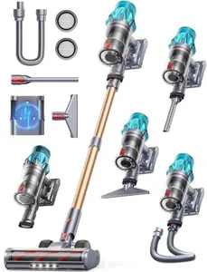 Cordless Vacuum Cleaner 580W/48Kpa, Stick Vacuum Cleaners 65 Mins Max Runtime with Charging Dock, Self-Standing Handheld Vacuum with Touch Display, 6-in-1 Vacuum Cleaner for Carpet/Hard Floor/Pet Hair