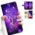 AJOURTEK for iPhone 8 Plus, iPhone 7 Plus, iPhone 6 Plus, Art Designed Flip Wallet Style Cover Case Fancy Flower Full Body Protection AD003 (#24884 Dream Catcher)