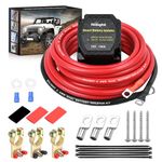 Nilight 12V 140AMP Dual Battery Isolator Kit with 6AWG Power Cable Terminal Voltage Sensitive Relay Smart VSR Automatic Charger Disconnect for Truck Van RV ATV UTV Boat Can-Am, 2 Years Warranty