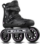 Adult Inline Skate - COSMOID High Performance Roller Skates Blades for Women & Men, 3 Wheels 110mm Metal Frame,Indoor Outdoor and Fitness Black