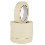 5 Rolls Of 25mm X 50m Masking Tape Multipurpose Masking Tape | Painters Masking Tape, Indoor Painting Tape | Paper Tape, Diy Use Painting Walls, Crafts & Decorator Painting Tools