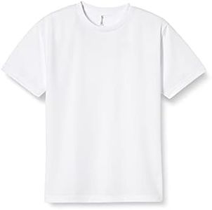 Glimmer 00300-ACT Short Sleeve 4.4oz Dry T-Shirt (Crew Neck), White, M