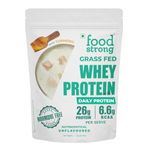 Foodstrong Whey Protein Powder (Concentrate + Isolate), 100% Hormone free Grass-fed Whey, 26g Protein & 6.6g BCAA, Unflavoured (Raw), With Turmeric & Digestive Enzymes, No Added Sugar, 1Kg