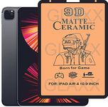 Glaxx Premium Matte Finish Screen Protector for iPad Air 4/ iPad Air 5 2022 10.9 inch with Easy Installation Kit (Black)- Not Glass