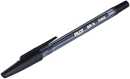 Pilot BP-S Pilot - Paquete de 12 bolígrafos de bola con trazo medio, negro