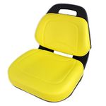 E-AM136044 DirectFit™ Yellow Seat for John Deere Lawn Tractors X530, X520 (s/n 020001>), X500 (s/n 020001>), X360, X340, X324, X320, X300R, X304, X300 , X305R, X310, X330, X350, X350R, X354, X384, X380, X370, X394, X390, X580, X570