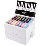 Taylor Piano Calendar, 2025 New Playable Mini Piano Desk Calendar, Rechargeable Piano Calendar with 52 Simplified Music Scores, Great Gift for Family and Friends (White-2025)