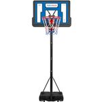 Yaheetech Basketball Hoop Portable Basketball Stand Adjustable Basketball Net System with 39'' Backboard & 2 Wheels for Indoor/Outdoor Sports