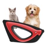 Dog Hair Remover Car, Mini Triangle Hair Remover for Carpet, Couch, Furniture, Clothes heldhold Reusable Pet Hair Remover Tool for Dog Cat(Red)