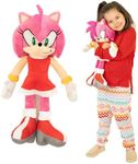 Franco Super Soft Plush Cuddle Pillow Buddy, 1 Count (Pack of 1), Sonic The Hedgehog Amy Rose