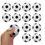 LAMEK 12 Pack Squeeze Stress Balls Football Sensory Stress Ball for Kids and Adults Hand Exercise Stress Relief Balls Games Education Stress Relief ADHD & Autism Champions League Home Office