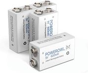 POWEROWL 9V Rechargeable Batteries 