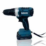 BALLOREX (KS-21VD) Cordless Drill Machine/Driver with 2 Batteries Reversible Switch Multi-Torque Clutch, Keyless Chuck - Wood, Metal & Concrete, 5C 2Ah