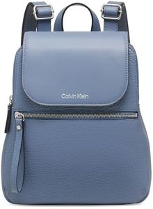 Calvin Klein Reyna Novelty Key Item Flap Backpack, Flint Stone Blue, Flint Stone Blue, One Size