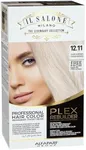 Il Salone Milano Plex Rebuilder Permanent Hair Color Cream - 12.11 Silver Platinum Professional Hair Dye Kit for a Natural Gloss & Glaze - Paraffin, Paraben, and Alcohol Free