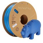 Polymaker Matte PLA Filament 1.75mm Sapphire Blue, 1.75 PLA 3D Printer Filament 1kg - PolyTerra 1.75 PLA Filament Matte Blue 3D Printing Filament