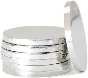 MICAIKEM 5PCS 1" Stainless Steel Coin Blanks 1/8" Thick Heavy Metal Circle Disk Tags for Engraving and Stamping