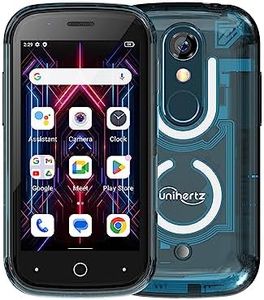 Unihertz Jelly Star, The World's Smallest 4G Android 13 Smartphone Transparent Design LED Light NFC OTG, Blue (Support T-Mobile & Verizon only)