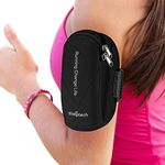 Simptech Running Phone Holder Armband Sweatproof Bag Arm Band Hands-Free Running, Hiking, and Biking, Fits iPhone 14/13/Pro Max/Plus/Mini/12/11/SE/XR