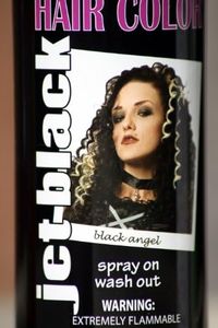 Spray On Wash Out Black Hair Color Temporary Hairspray Great For Costume or Halloween Party Stage Play Concert Rave Hair Spray