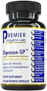 Premier Research Digestase-SP, Multi-Enzyme Formula, Digestive Support for Protein and Carbohydrates, 60 Vegetarian Capsules/Bottle