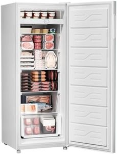Upright Freezer 7.0 Cu.Ft, Convertible Stand Up Freezer or Refrigerator, Large Capacity with 5 Adjustable Shelves & Reversible Door, Upright Fridge for Home, Garage, Apartment