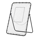 HOMCOM Foldable Football Rebounder Net, Large Football Goal Training Aid Soccer Kickback Target Zone Goal Play Adjustable Angles for Kids & Adult Black