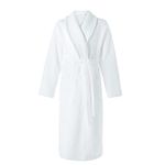 VINN DUNN SUPERSOFT Unisex Velour Egyptian Cotton Dressing Gown Hotel Spa Bathrobe Highly Absorbent Women Man Velor Cosy Bath Wrap 400GSM White