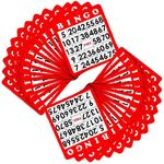 100 Red Bingo Cards with Unique Numbers by Royal Bingo Supplies