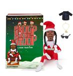 Snoop on a Stoop 2023, Snoop elf on a Shelf, Elf Doll, Box Toy 12" Figurine Elf, Plush Toys, Includes, Elf Toy, Tshirt, Sunglasses, Gold Chain, Bonus Big Gift Box(Limited Edition), Red