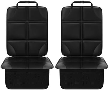 Meolsaek Car Seat Protector, Seat Protector Under Baby Car Seat Prevent Dents, Thick Padding and Non-Slip Backing Design for Vehicles Sedan SUV Truck (2 pcs)