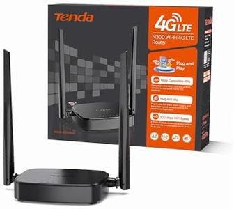 Tenda 4G/3G LTE Router - N300 WiFi Router Support Power Bank - Nano SIM Compatible with 100+ Countries - 2*Antenna - Portable & Plug and Play【4G03 Pro】