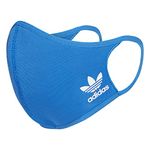 Adidas Originals Trefoil Unisex Sport Face Cover, 3-Pack, Blue, Blue, Small
