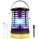 Electric Insect Killer Mosquito Repellent UV Mosquito Lamp IP65 Waterproof with USB Charging / 3 Light Modes Camping Lamp with Hanging Hook for Camping, Outdoor Gardens, Balconies and Indoor Bedrooms