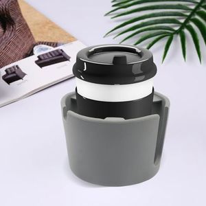 Suction Cup Holder with Removable Anti-Spill Design | Tip-Proof Drink Holder for Desk, Bedside, RV & Boat | Tacky Base & Walled Profile to Prevent Spilled Drinks (Gray)