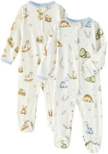 GUISBY Baby Footed Pajamas Cotton Zipper Sleeper, 3-6M