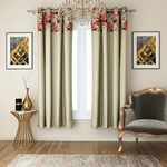 Swayam Blackout Window Curtain Set 2 for Bedroom, Guest Room - Thermal Insulator, Comes with Readymade Eyelets, Triple Layer Weave (5Ft) Noise Dampener, Machine Washable - Grey