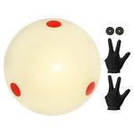 Pro-Cup Pool Cue Ball 2-1/4 Inch,Standard Pool Ball Billiard Cue Ball with 6 Red Dots,Pool Table Accessories for Billiards Game