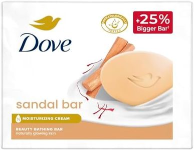 Dove Sandalwood Beauty Bar for Naturally Glowing Skin with 100% Natural Origin Sandalwood and Real Saffron Extracts 125g (Pack of 3)