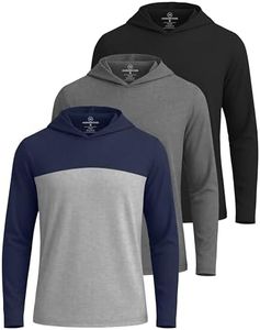 3 Pack: Men’s Big and Tall Quick Dry Fit Wicking Long Sleeve Fishing Active Athletic Hoodie Hooded T Shirt Workout Running Fitness Gym Sports Casual Sweatshirt UPF 50 Outdoor Hiking- Set 3, 4X Tall