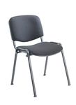 Office Hippo Heavy Duty Meeting Chair, Versatile & Robust Stackable Reception Chair, Office or Conference Chair With Strong Frame & Padded Durable Seat, Up To 115kg Weight - Charcoal/Black, Single