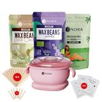 ENORA Premium Waxing Kit for Women - Silicone Wax Warmer for Hair Removal, Eyebrow, Bikini, Legs, Face, Brazilian Wax & More - Machine + 3-Pack Hard Wax Beads (100 g)+ Accessories
