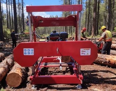 Boruite 32" Gas Portable Sawmill 420cc Engine, 32" Log Capacity, 19.7ft Track-Reliable Cutting Power for Home and Farm Use-Fast USA Shipping