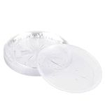 MATANA 20 Clear Hard Plastic Dinner Plates, 25cm / 10 Inch - Elegant & Reusable Party Tableware for Weddings, Birthdays, Picnic, BBQ, Parties