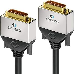 Sonero [Nuevo] Premium 1.5m Dual Link DVI Cable, DVI-D 24+1, resolución hasta 2560x1600, Full HD 1080p, negro
