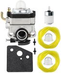 SIMPERAC TB575SS Carburetor for Troy Bilt TB525CS TB26TB TB490BC TB425CS TB475SS TB590BC TB146EC TB575SS Trimmer Brushcutter 753-1225 Carburetor replace for MTD 753-05251