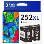 MYTONER Remanufactured Ink Cartridge Replacement for Epson 252XL Black 252 XL for Workforce WF-7610 WF-7620 WF-7710 WF-7720 WF-3640 WF-3630 WF-3620 Printer 252 Black Ink Cartridge (Black, 2 Pack)