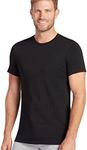 Jockey Men's Undershirt Slim Fit Cotton Stretch Crew Neck T-Shirt - 2 Pack, Black, M